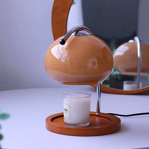 Lampe chauffe-bougie rétro en verre à intensité variable