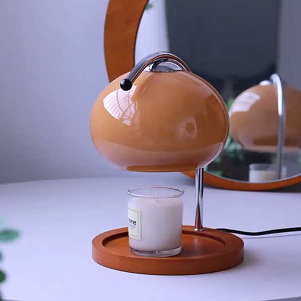 Lampe chauffe-bougie rétro en verre à intensité variable