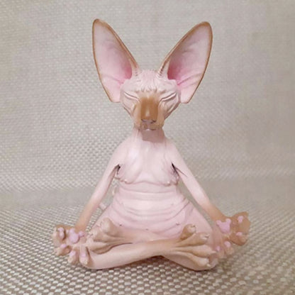 Yoga Sphynx Cat Statue