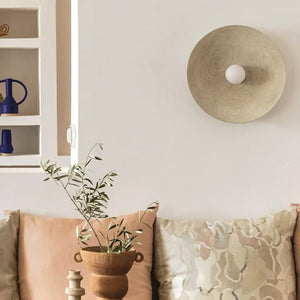 Retro Japanese Style Wall Circle Lamp