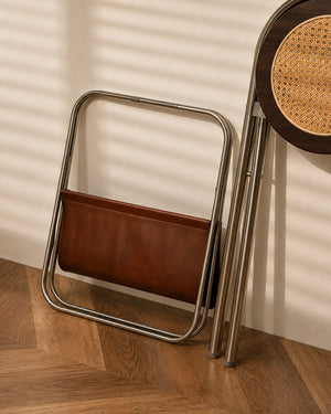 Foldable Leather Sling Book Holder