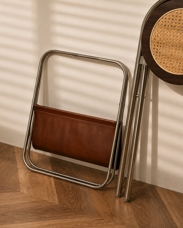 Foldable Leather Sling Book Holder