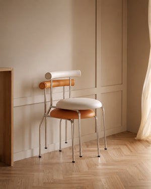 Nordic Minimalistic Low Profile Metal Frame Chair