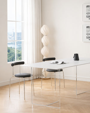 Nordic Minimalistic Low Profile Metal Frame Chair