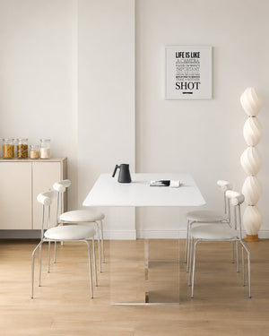 Nordic Minimalistic Low Profile Metal Frame Chair