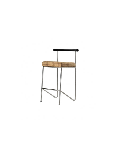 Mingdian Wire Frame Bar Stool with Backrest