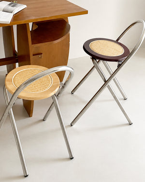 French Rattan Folding Chair