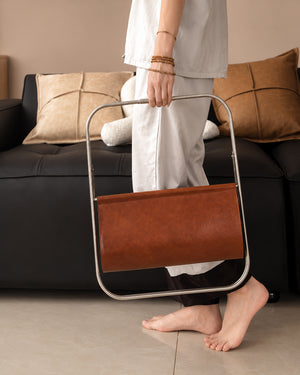 Foldable Leather Sling Book Holder