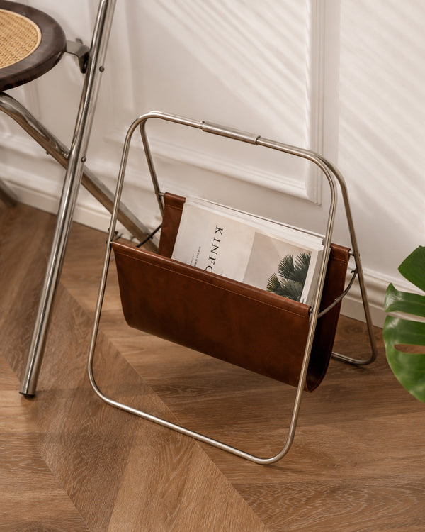 Foldable Leather Sling Book Holder