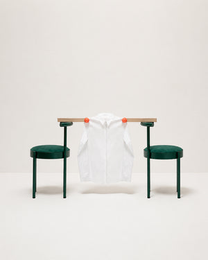 Mid-Century Modern Metal Leg Color Round Chair
