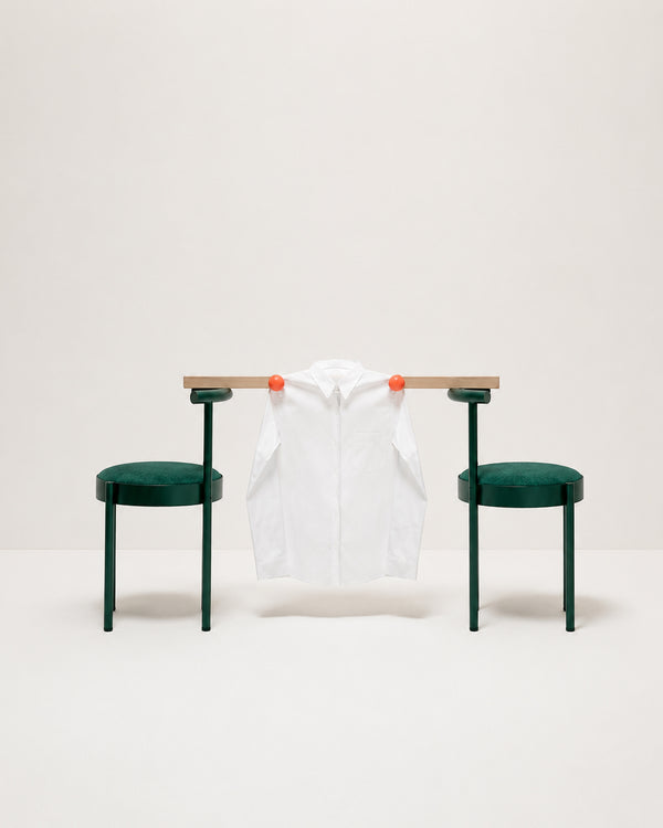 Mid-Century Modern Metal Leg Color Round Chair
