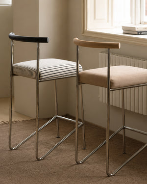 Mingdian Wire Frame Bar Stool with Backrest