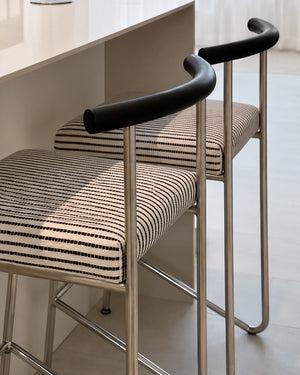 Mingdian Wire Frame Bar Stool with Backrest