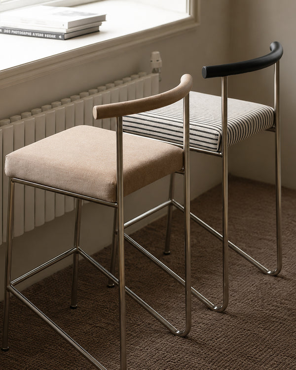 Mingdian Wire Frame Bar Stool with Backrest