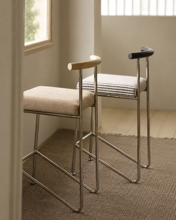 Mingdian Wire Frame Bar Stool with Backrest
