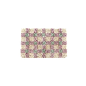 Pastel Tone Checkerboard Bedside Rug