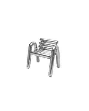 Tubular Stainless Steel Slat Stool Armchair