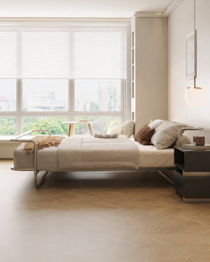 Studio Lima Stainless Steel Industrial Perforated Bed Frame