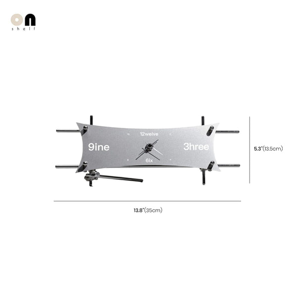 Studio Lima Optical Aluminum Axis Frame Clock