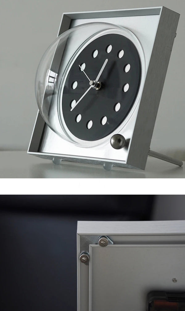 Square Bahaus Clock Studio Lima Bauhaus Industrial Retro Square Clock