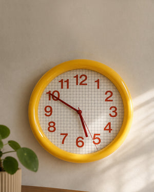 Modü Round Grid Wall Clock