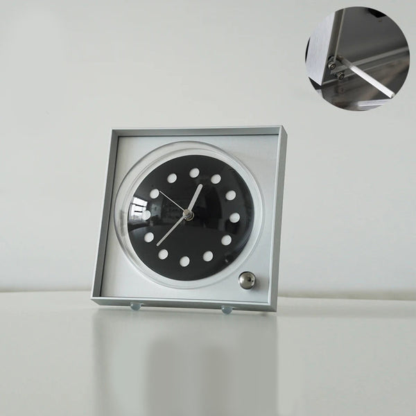 Square Bahaus Clock Studio Lima Bauhaus Industrial Retro Square Clock