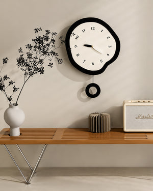 Abstract Distorted Pendulum Silent Wall Clock
