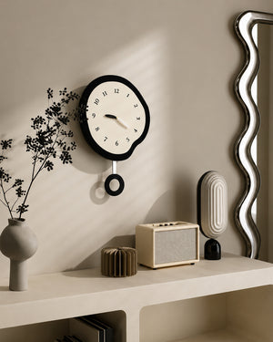 Abstract Distorted Pendulum Silent Wall Clock