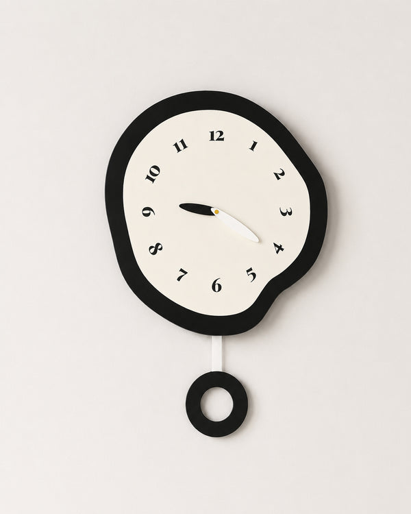 Abstract Distorted Pendulum Silent Wall Clock