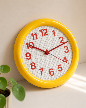Modü Round Grid Wall Clock