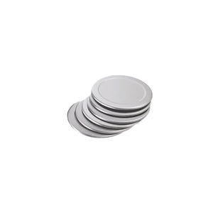 Stainless Steel 6-Piece Coaster Set with Holder