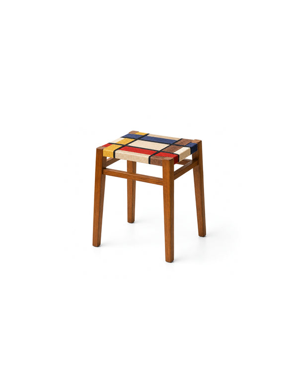 UOSU Woven Cord Square Stool