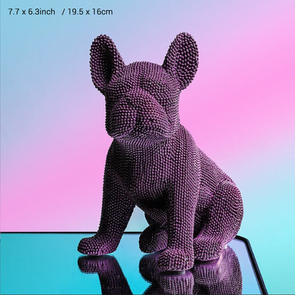 Color French Bulldog Bead Texture Sculpture