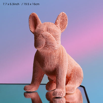 Color French Bulldog Bead Texture Sculpture