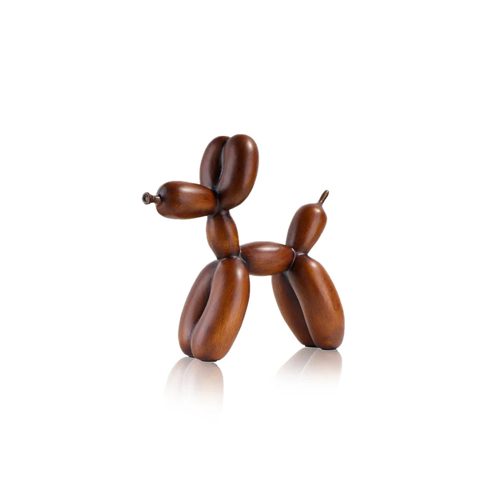 Wood Grain Texture Dog Art Sculpture