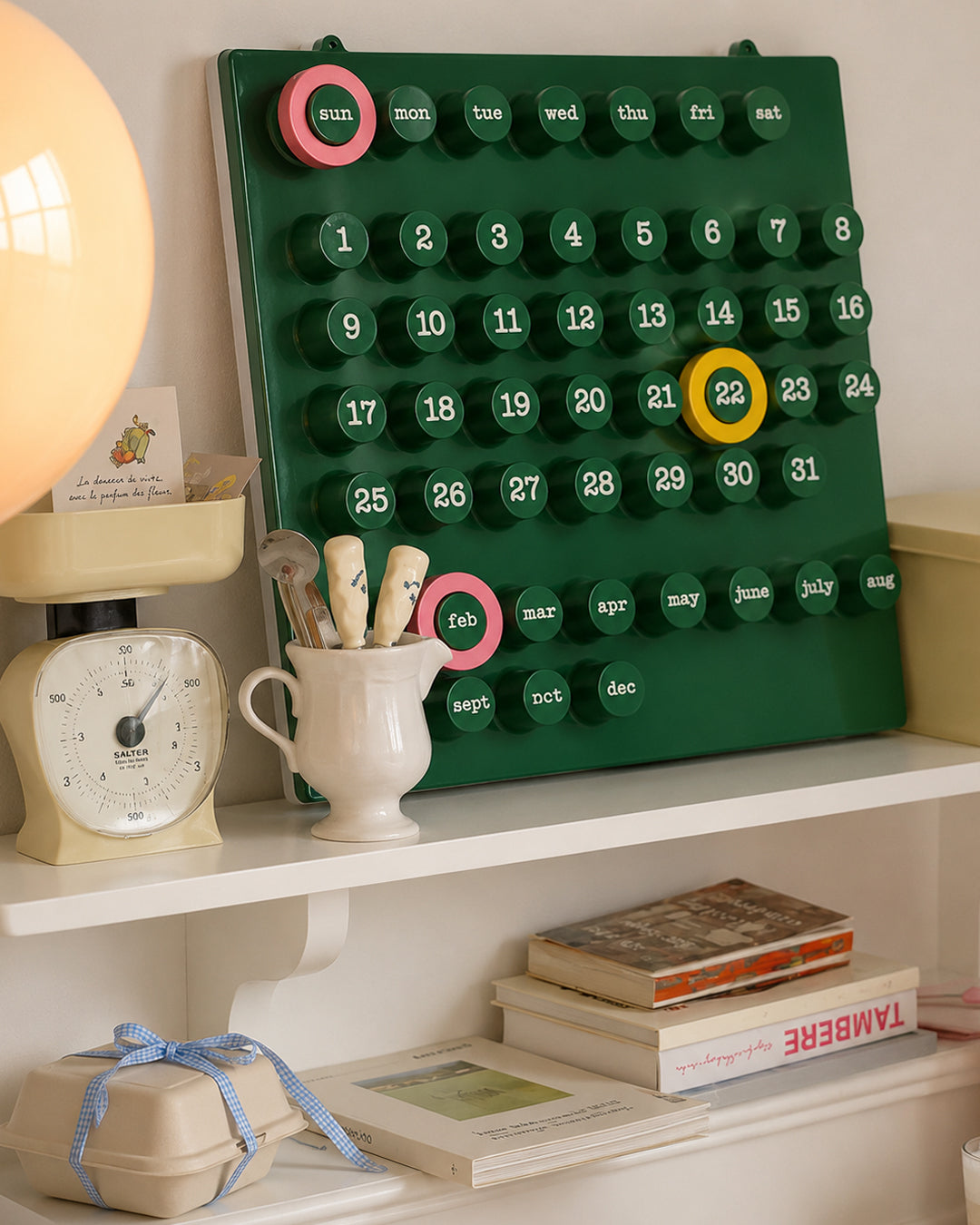 Retro Ring A Date Wall Mounted Calendar