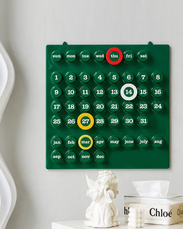 Retro Ring A Date Wall Mounted Calendar
