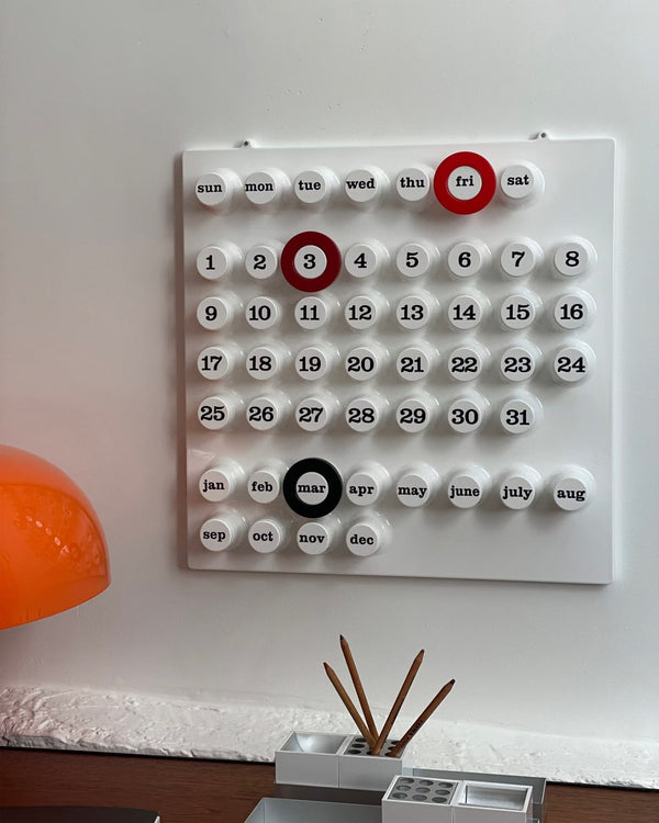 Retro Ring A Date Wall Mounted Calendar