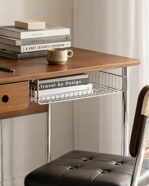 do-ma Japanese MCM Walnut Straight Leg Desk