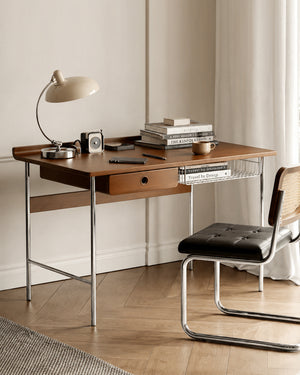 do-ma Japanese MCM Walnut Straight Leg Desk