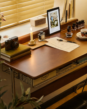 do-ma Japanese MCM Walnut Y-Leg Desk