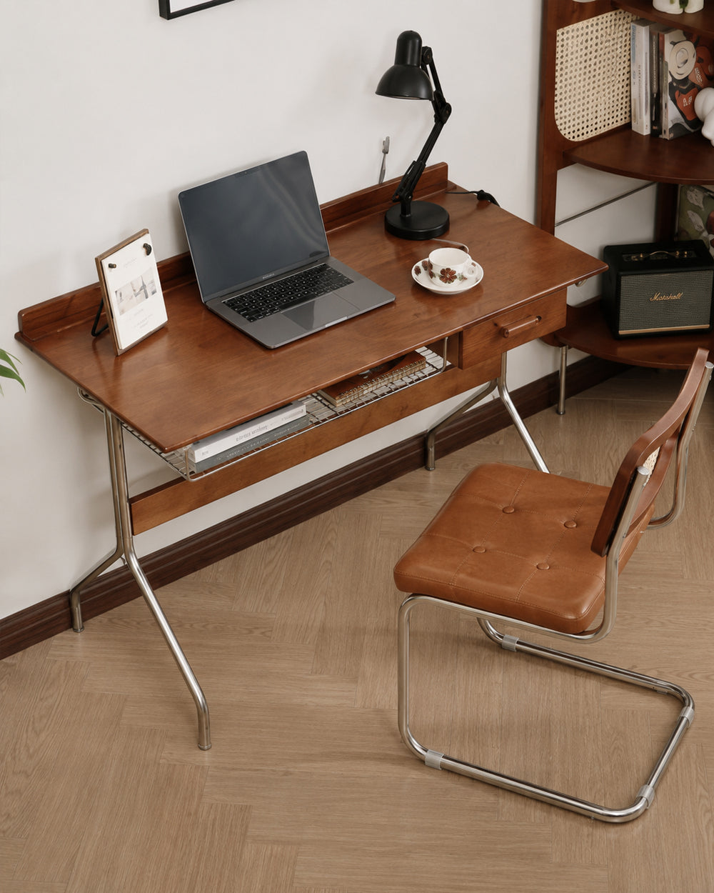 do-ma Japanese MCM Walnut Y-Leg Desk
