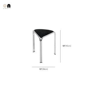 Triangle Stainless Steel Vintage Accent Stool