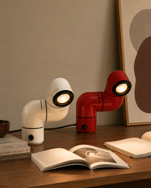 Articulating Pipe Floor Table Wall Lamp