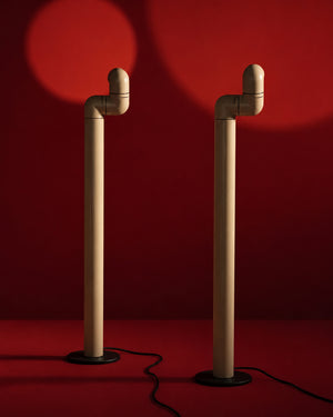 Articulating Pipe Floor Table Wall Lamp
