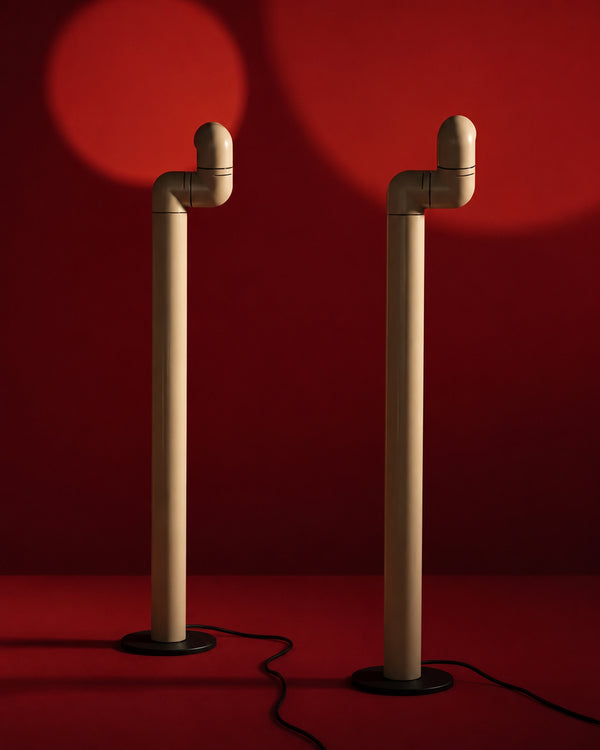 Articulating Pipe Floor Table Wall Lamp