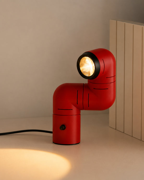 Articulating Pipe Floor Table Wall Lamp