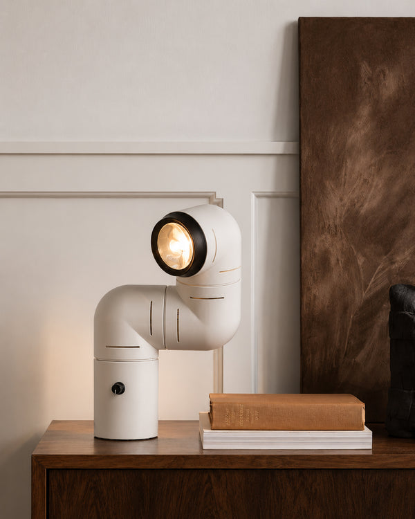 Articulating Pipe Floor Table Wall Lamp