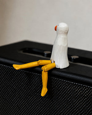 Hand-Carved Wooden Bird Figurine