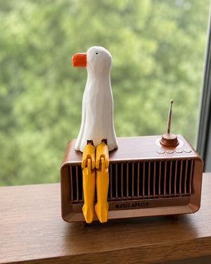 Hand-Carved Wooden Bird Figurine